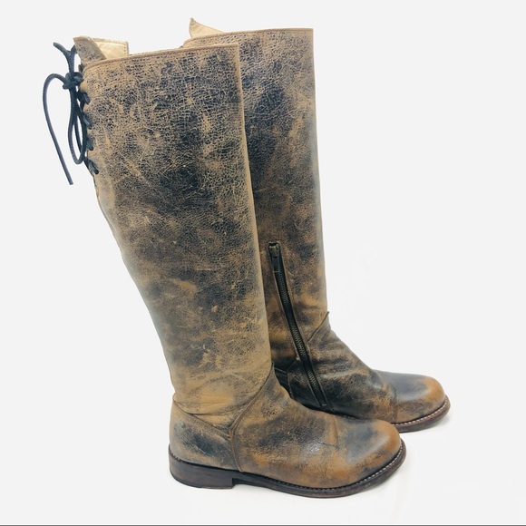 Bed Stu Manchester Rustic Back Lace Tall Boot - Picture 3 of 15